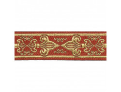 Galon jacquard fleurs de lys - 32 mm
