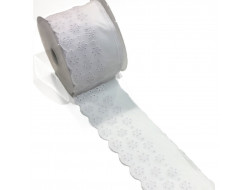 Broderie anglaise blanche - 75 mm