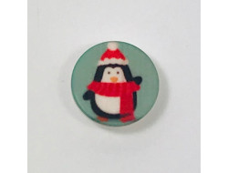 Bouton pingouin de noël