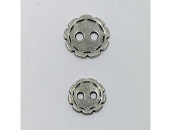 bouton métal argent 10 et 12 mm