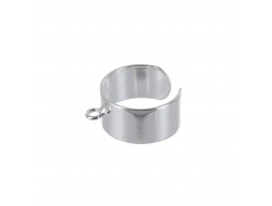 Bague avec anneau d'accrochage - Argenté