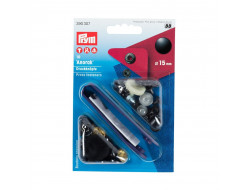 Boutons pression Anorak noir 15 mm