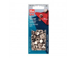 Boutons pression Anorak argent 15 mm Prym  - 2