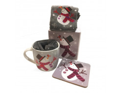 Coffret Noël chaussettes - Bonhomme de neige