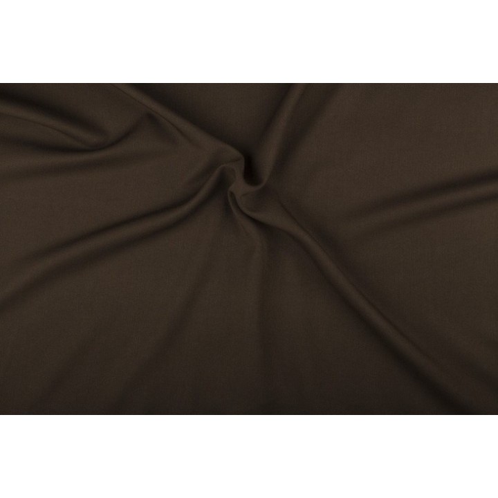 Tissu Gabardine stretch marron  - 1