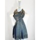 Écharpe laine gris et bleu - Labonal