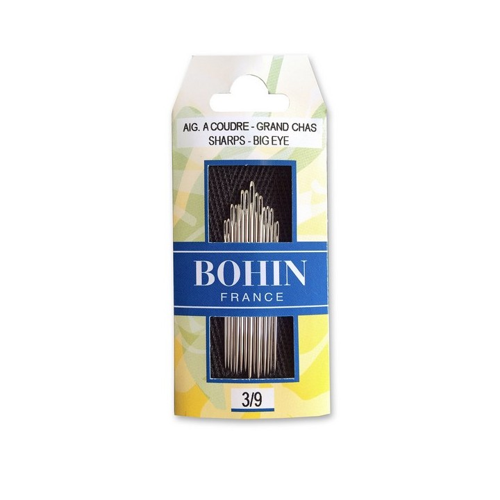 Aiguilles à coudre chas rond avec pointe Bohin Du 6 au 10  - 2
