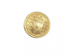 Bouton blason métal doré