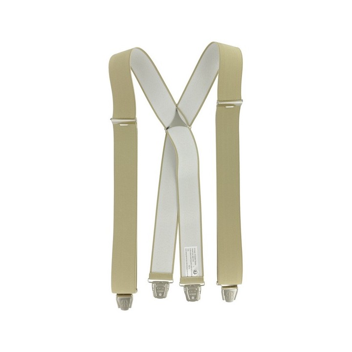 Bretelles pinces 3.5 x 120 - Striée beige  - 1