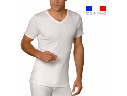 T-shirt MC col V Rhovyl - ACHEL