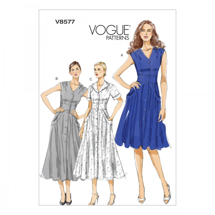 Patron de robe - Vogue V8577  - 1
