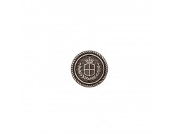 Bouton blason argent