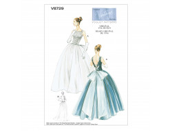 Patron de robe vintage - Vogue 8729  - 1