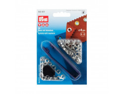 Œillets avec rondelles 4 mm - Argent