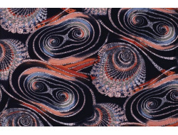 tissu viscose imprimé bleu