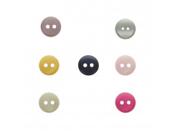 Boutons colorés 2 trous - 10 mm  - 8