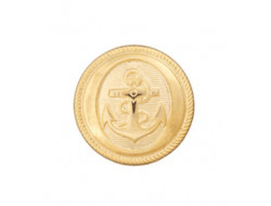 Bouton doré ancre de marine