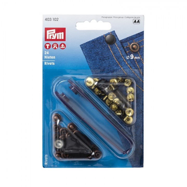 Rivet laiton 09 mm Prym  - 1