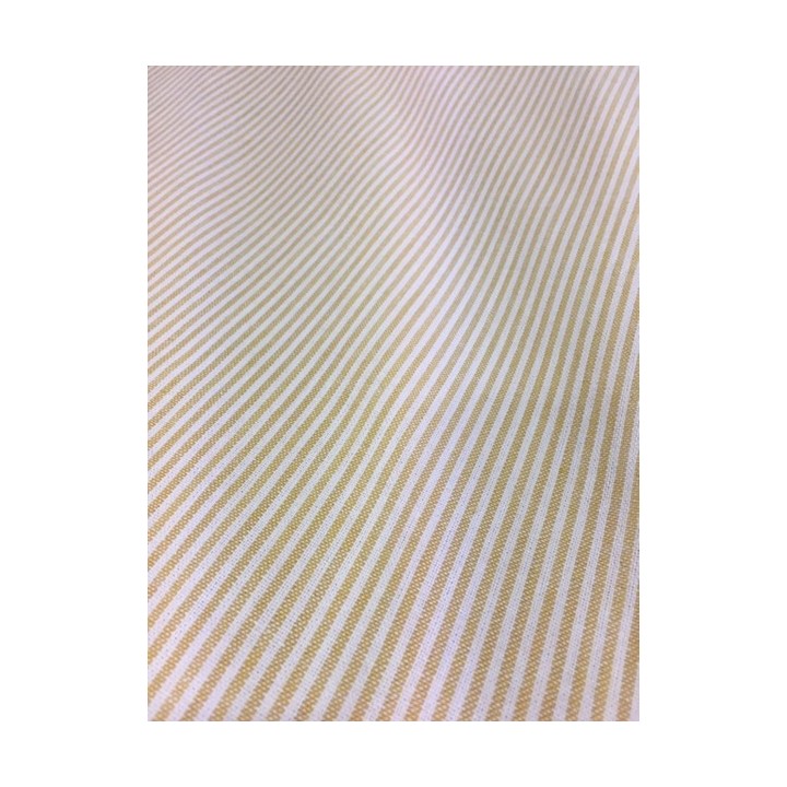Tissu  lin/viscose bayadère jaune  - 1