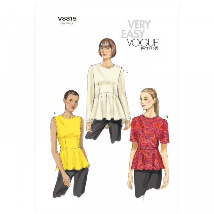 Patron de haut - Vogue 8815  - 2