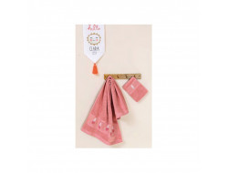 Serviette de toilette à broder - Rose Fuchsia Rico Design - 2