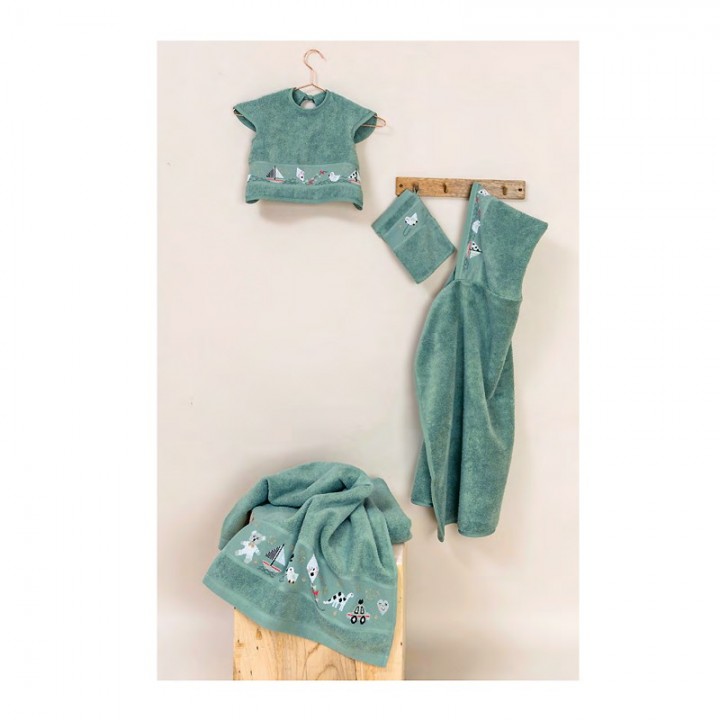 Serviette de toilette - vert glauque Rico Design - 2