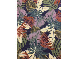 Tissu jersey feuilles de palmier