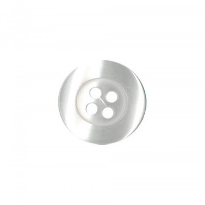 Bouton chemise 4 trous blanc  - 1