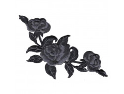 Écusson thermocollant géant - Rose noire