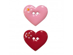 Boutons bois - coeur