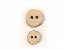 Boutons en bois naturel - 2 tailles