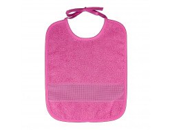 Bavoir à broder - fuchsia