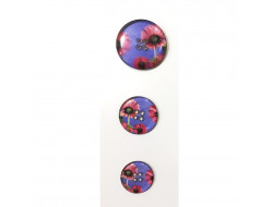 Bouton fantaisie - Coquelicot  - 1