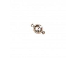 Fermoir magnétique rond 8 mm couleur argent