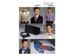 Patron de gilet, ceinture, pochette et cravates - Vogue 9073