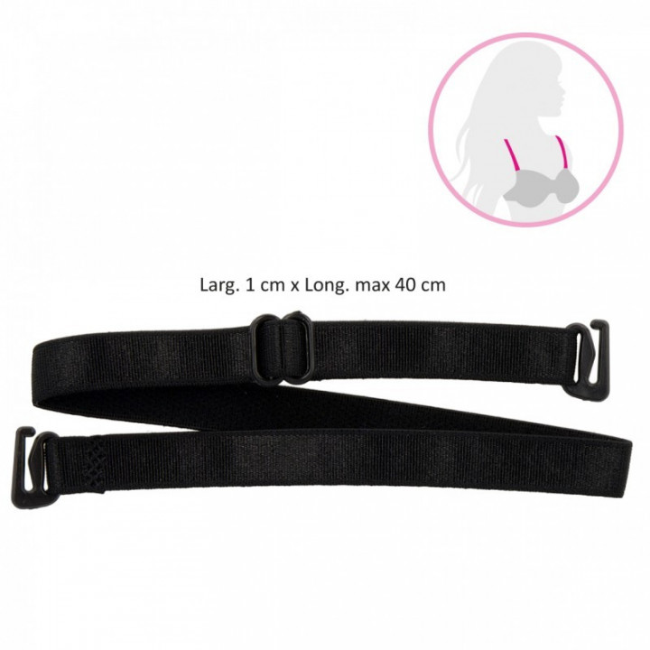 Bretelle de soutien-gorge amovible noire  - 1