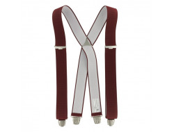 Bretelles pinces 3.5 x 120 Bordeaux