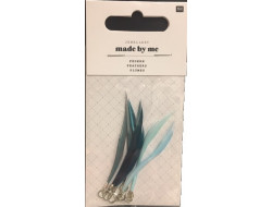 Assortiment 6 Plumes turquoises