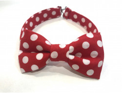 Nœud Papillon rouge à pois - Fait Main