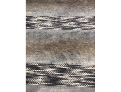 Tissu fourrure tissage nuancé bru
