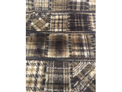 Tissu fourrure patchwork tissage marron