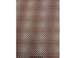Tissu viscose brun formes géométrique