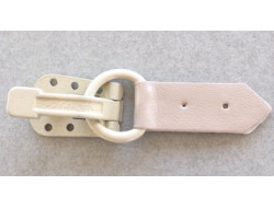 Attache, crochet fourrure beige