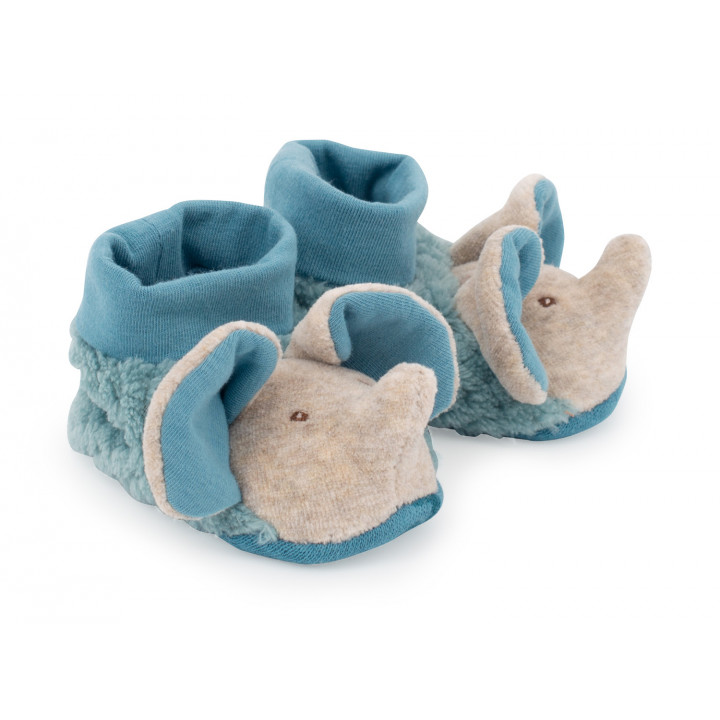 Chaussons bébé Bergamote l'éléphant - Moulin Roty  - 1