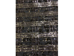 Tissu dentelle paillettes Marine