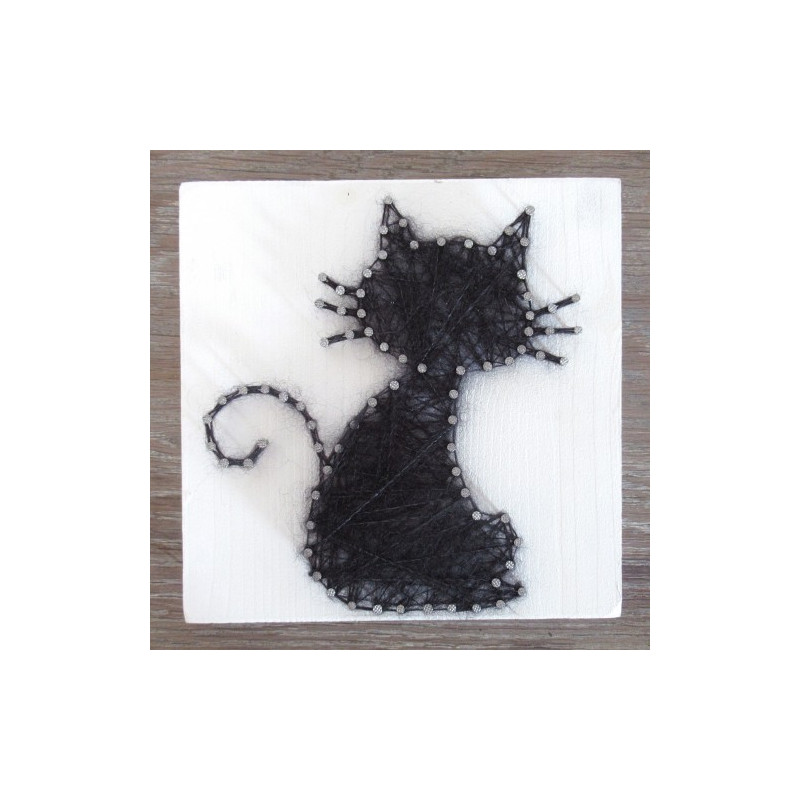 Kit Stringart Chat Noir Mercerie Floriane