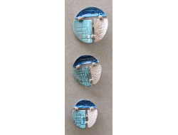 bouton métal bleu