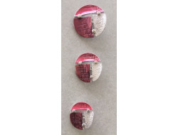 bouton métal rouge