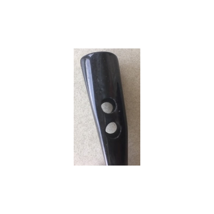 Bouton buchette corne gris foncé  - 2