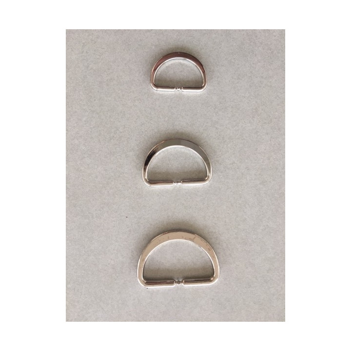 Demi anneaux en métal argent 20, 25, 30 et 40 mm  - 1